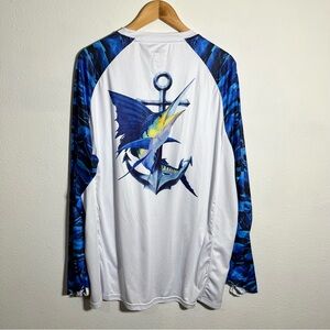 Men's Long Sleeve Shirt Palmyth fishing UPF 50 sun protection t-shirt sz XL